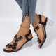 thumbnail image 5 of Amzcrzy Zapatos de mujer,Zapatos de mujer,Zapatillas de mujer, Sandalias de tacón de bloque para mujer, zapatos transparentes, sandalias con tiras en el tobillo, sandalias de tacón grueso con flores, 5 of 8
