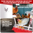 thumbnail image 4 of Twister.CK 6 Compartment Chicken Nesting Box, Rollaway Design for Easy Egg Collection, Red, 4 of 11