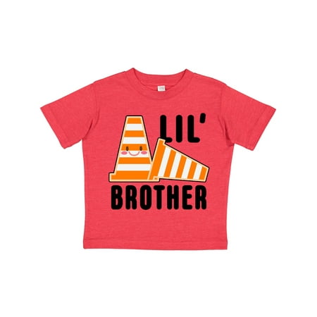 

Inktastic Lil Brother with Construction Cones Gift Toddler Boy Girl T-Shirt