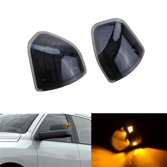 FYUU Smoked Amber LED Side Mirror Lights For Dodge Ram 1500 2500 3500