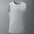 thumbnail image 2 of TAGOLD Mens Summer Round-Neck Tank Top Solid Color Fitness Sports Casual Wear Top, 2 of 5