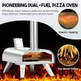 thumbnail image 3 of BIG HORN OUTDOORS 12" Dual Fuel Pizza Oven – Electric & Wood Pellet, Indoor & Outdoor High-Temp Pizza Maker (1000°F) with Pizza Stone, 3 of 9
