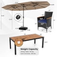 thumbnail image 3 of Gymax 11 PCS Patio Dining Set w/ 15ft Double-Sided Patio Umbrella (Base Included) Coffee, 3 of 6