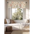 thumbnail image 4 of Kitchen Valances for Window, Spring Colorful Wild Flower Light Filtering Rod Pocket Valance Curtain, Country Herb Retro Linen Short Curtains Window Topper for Bedroom Bathroom Living Room 42x18in, 4 of 9