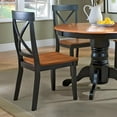 thumbnail image 3 of Homestyles Dining Chair in Black and Cottage Oak (Set of 2), 3 of 3
