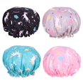 thumbnail image 1 of Tapa de baño de microfibra de ducha - Bonte de ducha diseñado para mujeres y niñas con tapas impermeables accesorios de baño de doble capa reutilizables (4 paquete) esquí esquí Gafas de esquí, 1 of 1