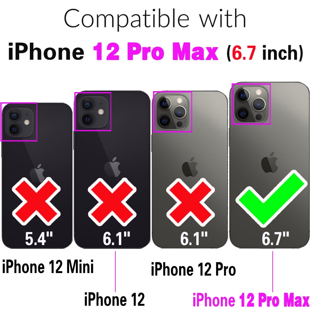 Furiet Argyle Wallet Case for iPhone 12 Pro Max 6.7 with Wrist Strap Shoulder Strap, Card Slot Zipper Purse Stand Cell Phone Cover for iPhone12promax 5G i 12s Plus iPhone12 12pro Promax Purple