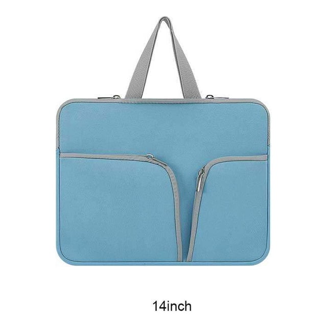 Laptop Sleeve Waterproof Computer Case Portable Bag Pocket Carrier Pouch Protector Reusable Compartments Business Storage Blue 14inch