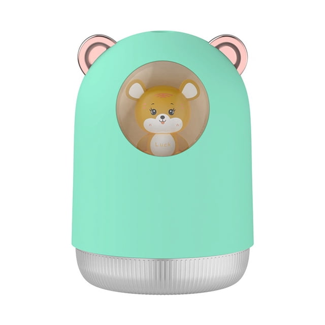 Riwesomey Humidificador USB de dibujos animados para coche con tigre, humidificadores de aire, purificadores bonitos, difusor ligero, hogar, dormitorio, Purificadores de aire Verde Riwesomey VI018531-02B