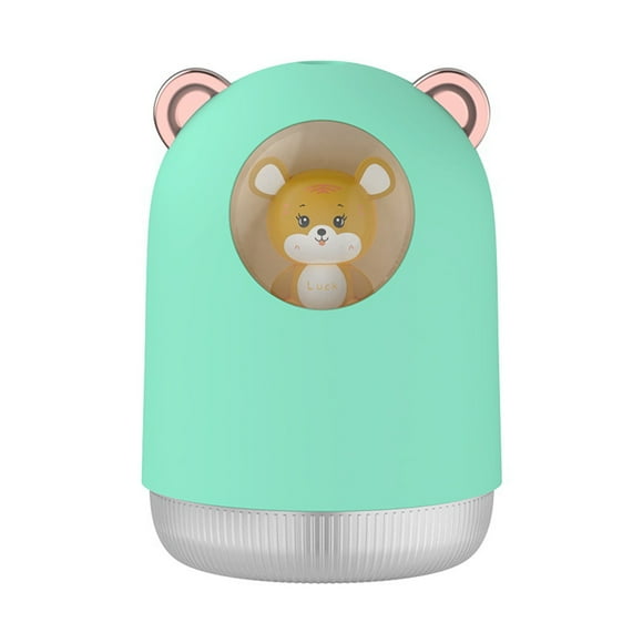 Riwesomey Humidificador USB de dibujos animados para coche con tigre, humidificadores de aire, purificadores bonitos, difusor ligero, hogar, dormitorio, Purificadores de aire Verde Riwesomey VI018531-02B