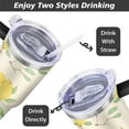 thumbnail image 3 of Daisy 40oz Stainless Steel Vacuum Insulated Tumbler with Lid and Straw for Water Iced Tea Coffee Smoothie and More, 3 of 6