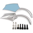 thumbnail image 3 of Chrome Motorcycle Spear Blade Rear View Mirrors for Davidson Cruiser Choppers Bobber Bike, 3 of 6