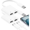thumbnail image 1 of wonima11 Dual USB C Headphone Adapter, 2 Pack Type C Audio Headphone and PD 60W Fast Charging Splitter Adapter Compatible with iPhone16/15,iPad Pro,Samsung Galaxy S22 S23 S24 Ultra, Note 20, 1 of 1
