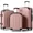 Rose Gold, variant on 3 Piece Luggage Sets Hardshell Lightweight Suitcase with TSA Lock Spinner Wheels,Rose Gold