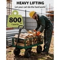 thumbnail image 2 of Heavy Duty Steel Garden Cart, 800 lbs Weight Capacity Utility Wagon with Removable Mesh Sides, 10" All-Terrain Tires , 180° Rotating Handle Garden Wagon for Yard, Farm, Lawn, 2 of 8