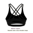 thumbnail image 7 of FANNYC Women Criss Cross Back Sports Bra Fitness Yoga Strappy Longline Crop Tank Top Beauty Back Yoga Running Active Gym Workout Fitness Bras, 7 of 7