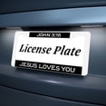 thumbnail image 5 of 2PC Jesus Loves You License Plate Prame Aluminum Rust-Proof Auto Parts License Plate Decorative Screws Fit Standard 2 Holes  U.S. License Plate, 2.2x 6.3 Inch, 5 of 7
