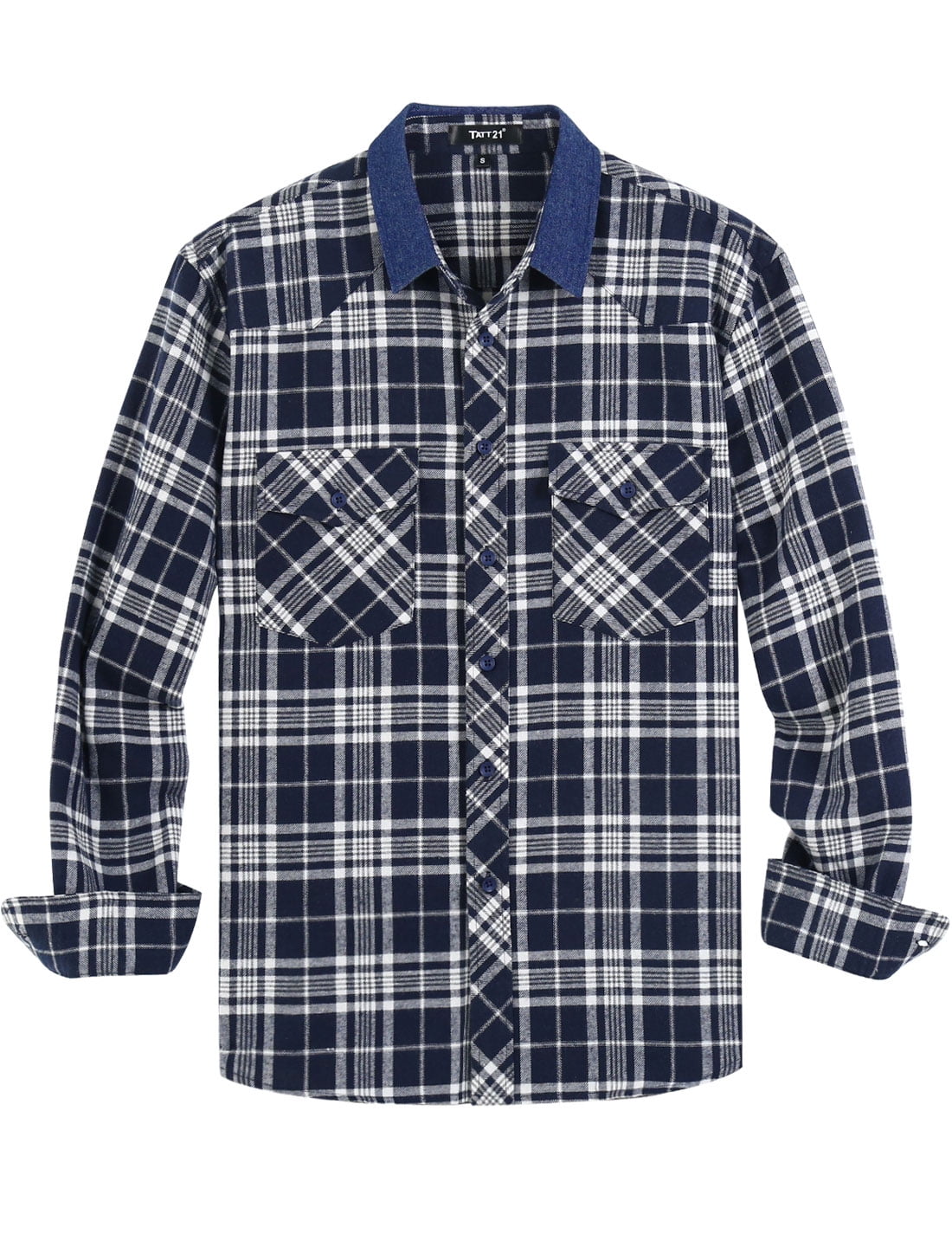 denim collar flannel