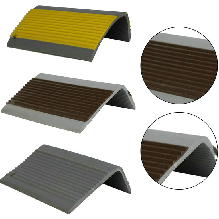 Stair Edge Protector Stair Edging Self-Adhesive Rubber Stair Nosing Stair  Nose Molding, Non-Slip Stair Tread Stair Trim for Indoor & Outdoor Stair