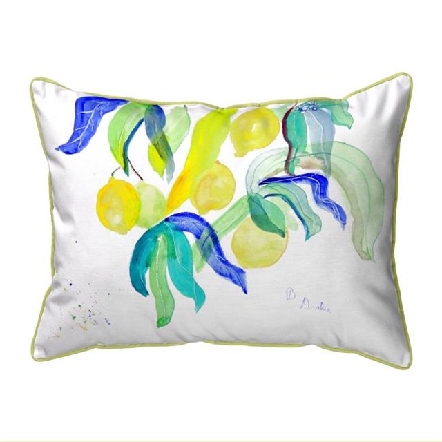 Betsy Drake SN1112 Coussin Intérieur & Extérieur Petit 11 x 14 Po. Citronnier