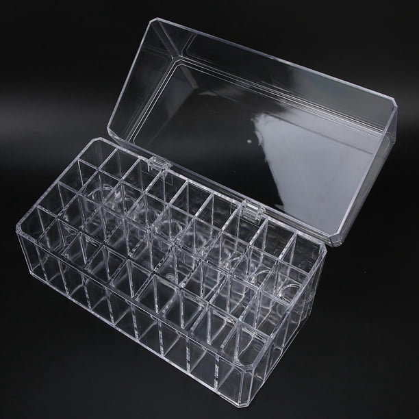 Caja de almacenamiento de lápiz labial, organizador de lápiz labial transparente a prueba de polvo de 36 rejillas, organizador de lápiz labial creado magistralmente