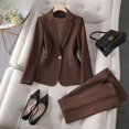 thumbnail image 5 of Women's Long Sleeve Professional Suit Pants Formal Suit Interview Sales Work Clothes, 5 of 5