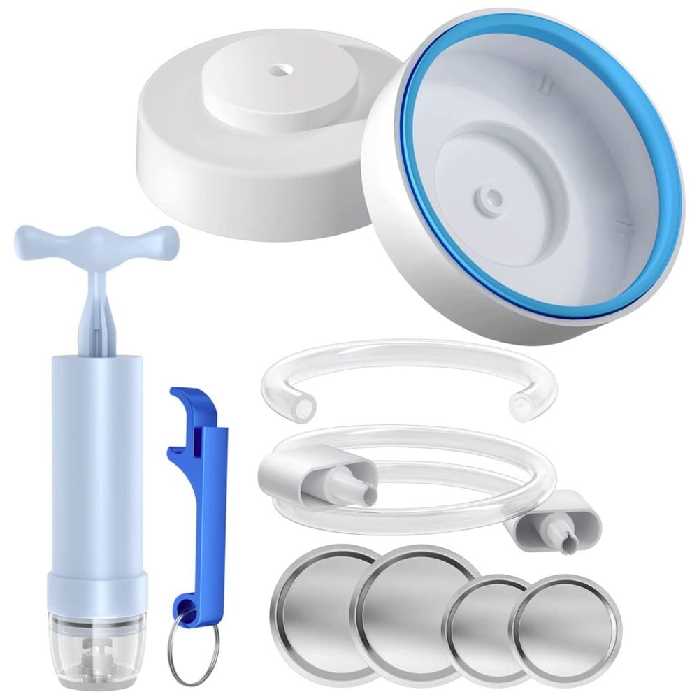 10 Pack Mason Jar Sealer Kit, Jar Vacuum Sealer for Wide & Regular Mouth Mason Jars, Vacuum Sealer Machine Kit for Food Saver