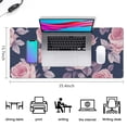thumbnail image 5 of Long Mouse Pads for Desk,Pioneer Flower Floral Print Pattern Desk Mats on Top Of Desks, Desk Mouse Pad Extra Large with 3mm Non-Slip Base and Stitched Edge for Gaming,Office,Work,Home 35.4"x15.7", 5 of 6