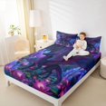 thumbnail image 4 of Homewish Pink Lotus Leaves Twin Sheet Sets,Cartoon Dragon Twin Fitted Sheet,Fantasy Theme Flat Sheet For Teens,Ultra Soft Home Decor,3-Piece, 4 of 7