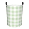 thumbnail image 6 of Picia Pistachio Green Checkboard Large Laundry Basket, Waterproof, Freestanding Laundry Hamper, Collapsible Tall Clothes Hamper with Extended Handles-Medium, 6 of 8