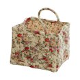 thumbnail image 2 of Floral Quilted Storage Basket with Handles, Foldable Fabric Laundry Basket Car Storage Organizer for Clothes Toys Sundries(K, One Size), 2 of 6