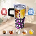 thumbnail image 6 of Leopard 20oz Stainless Steel Tumbler with Handle and Straw – Insulated Travel Cup with Sliding Lid, 360° Full Wrap Printed Mug for Home, Outdoor & Sports Use, 6 of 6