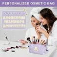 thumbnail image 5 of DAKIMOE Makeup Bag Cosmetic Bags Organizer Personalized Initial Travel Essentials Toiletry Bag for Birthday Christmas Girlfriend Teacher Valentines Day Gifts, 5 of 9