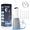 White, variant on VIIWII Portable Water Flosser – 360ML Oral Irrigator for Teeth & Braces, IPX7 Waterproof, Rechargeable Dental Cleaner with 5 Nozzles, Black