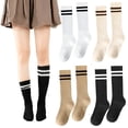 thumbnail image 7 of Bocaoying 6 Pairs Slouch Socks for Woman Scrunch Socks Knit Mid Calf Rib Tube Scrunchy Slouch Retro Trendy Crew Socks, US Size 5-10, 7 of 7