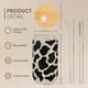 thumbnail image 2 of Vaso de cristal SANDJEST con estampado de vaca con tapa de bambú y pajita 470 ml, 2 of 7