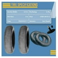 thumbnail image 3 of Two 4.80/4.00-8 4.80-8 Wheel Barrow Tires & Tubes Lawn Implement Cart 400-8 480, Ideal for Lawn Implements, Carts, and More, Precision Fit and Reliable Maneuverability on Various, 3 of 5