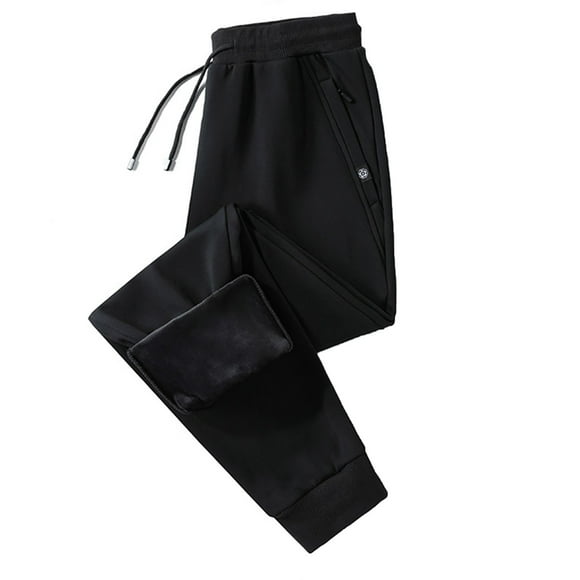 WEAIXIMIUNG Mens Dress Pants 30X34 Jogging Bottoms Men's Winter Lined Warm Training Trousers Lined Jogger Trousers Sweatpants Winter Trousers Training Trousers with Pocket