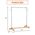 thumbnail image 4 of 220 LB Capacity Commercial Garment Rack | 59" Heavy-Duty Z-Rack with Nesting Base & 360° Wheels for Retail/Home, 4 of 9