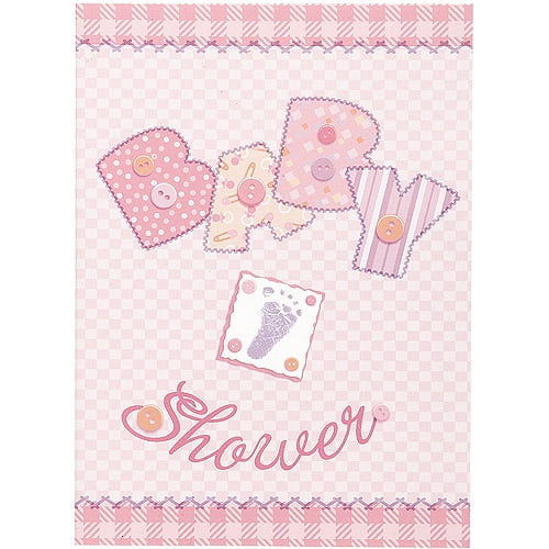 Pink-Stitching-Baby-Shower-Invitations,-8pk---Walmart.com-...