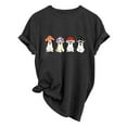 thumbnail image 2 of Jsaierl Womens Halloween Shirts Spooky Pumpkin Ghost Print Tees Stretch Round Neck T-shirt Short Sleeve Dressy Casual Blouse Tops Halloween Party Supplies, 2 of 9