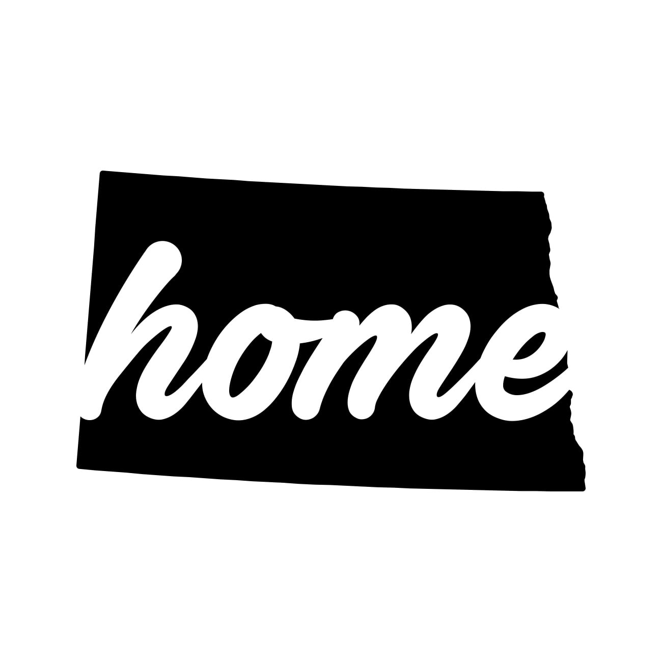 North Dakota Home Sticker Decal Die Cut Self Adhesive Vinyl Weatherproof Made in USA
