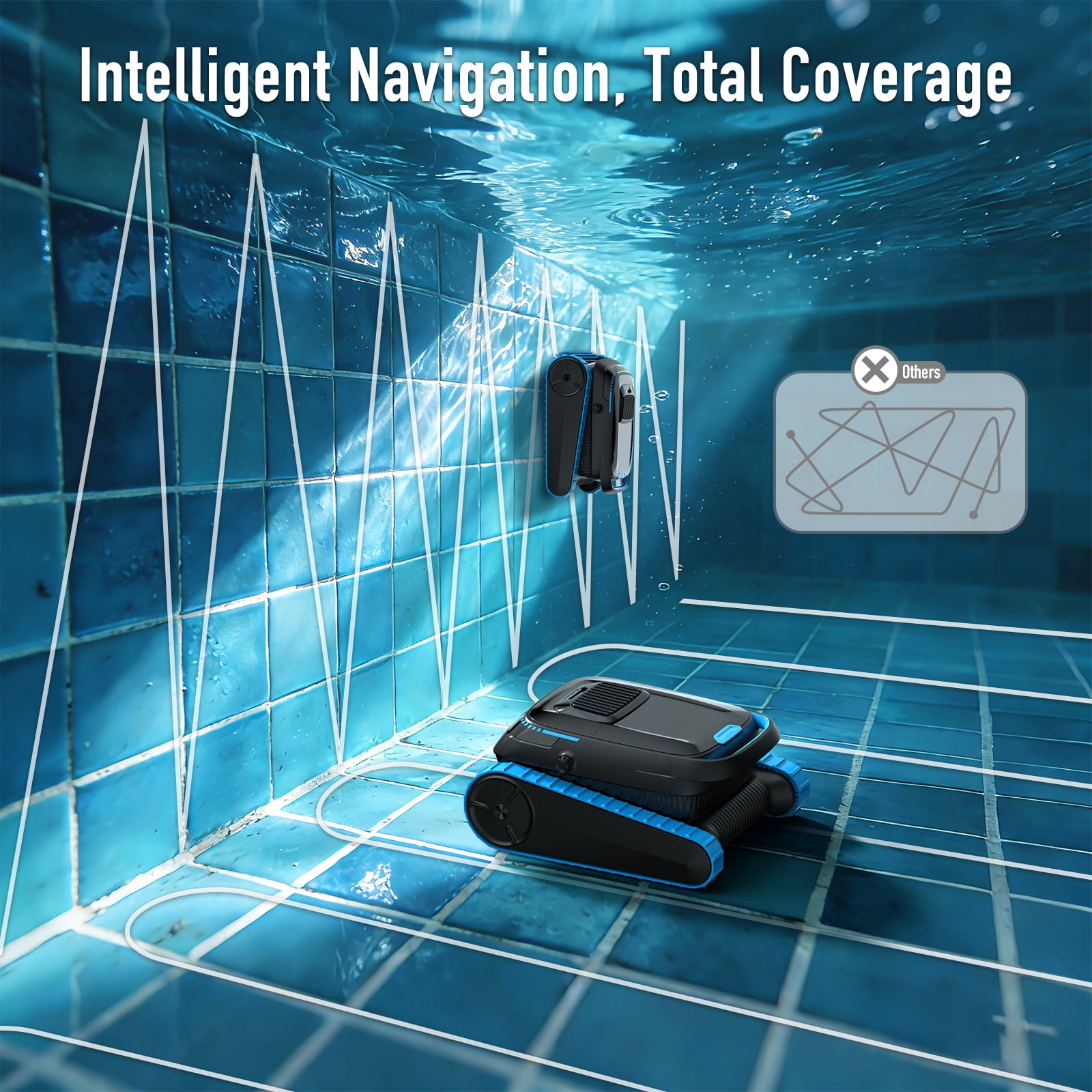 AIRROBO CP40 Cordless Robotic Pool Vacuum Pool Robot Cleaner with Wall Climbing for Inground Pool and Above Ground Pool