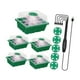 thumbnail image 4 of 5 set bandeja de arranque de semillas con brillo ajustable de luz de , bandeja de de plantas Premium con bandejas de inicio de plántulas del temporizador Verde, 4 of 8