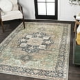 thumbnail image 4 of JONATHAN Y WASHABLE 8 x 10 Area Rug, Maris Ornate Medallion - Green/Tan/Blue, WSH109E-8, 4 of 9