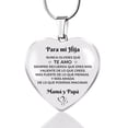 thumbnail image 1 of Collar de acero inoxidable con colgante de corazón de melocotón y llavero de amor, regalo de Navidad con personalidad, 1 of 6