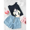 thumbnail image 3 of Panda Wishing Happy Birthday T-Shirt Toddler -Image by Shutterstock,  5 Toddler, 3 of 4