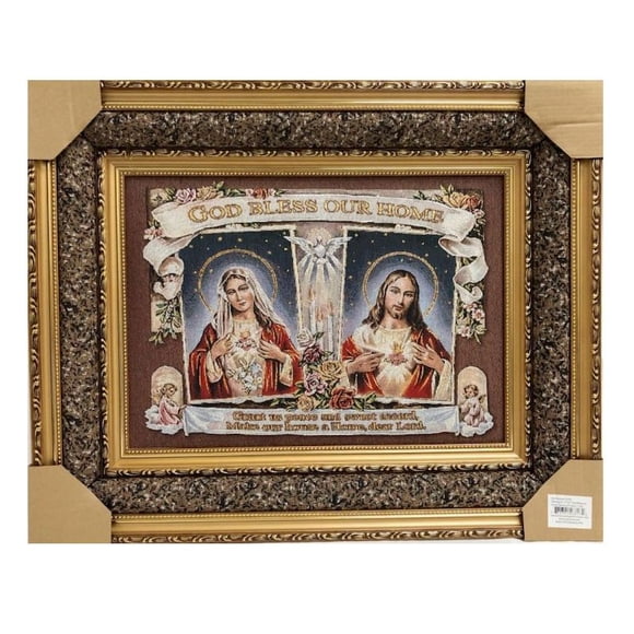 17"X21" God Bless Our Home Framed Tapestry