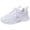 White, variant on AUDeals Women Chunky Platform Sneakers, Colorblock Casual Shoes, Breathable Walking Shoes with Glitter Detail (Yellow, 5.5)