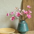 thumbnail image 4 of 3 Pcs Silk Magnolia Flowers with Buds Branch Artificial Magnolia Blooms Wedding Flowers Bouquets Floral Stems for Vase Floral Arrangement Table Centerpiece Home Decor, 4 of 5